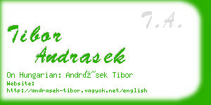 tibor andrasek business card